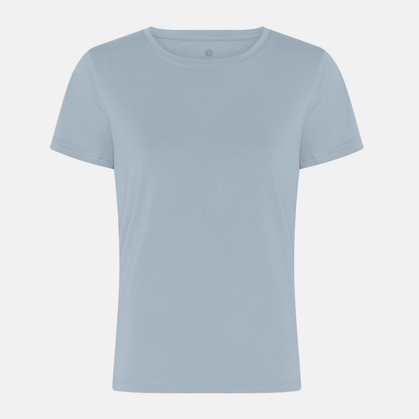 Light blue bamboo t-shirt with round neck