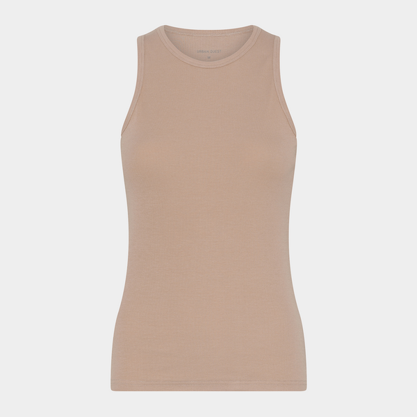 Nude bamboo rib tank top