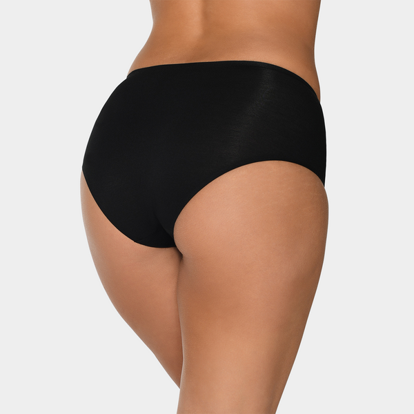 3 pack Bamboo maxi panties - black-white-nude