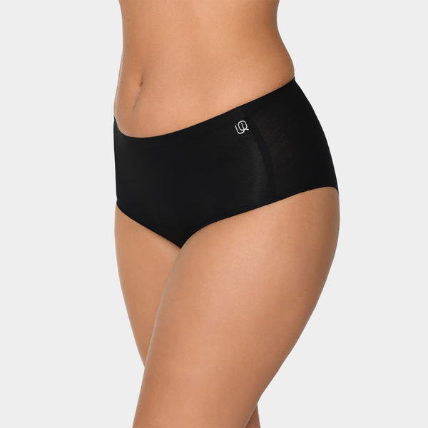 Black bamboo maxi panties