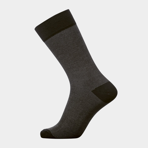 5 pairs of black striped bamboo socks