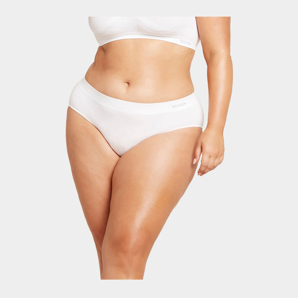 Hvide bambus midi trusser Boody