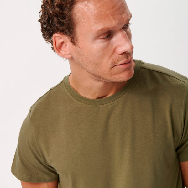Oliven crew neck bambus T-shirt    Copenhagen Bamboo