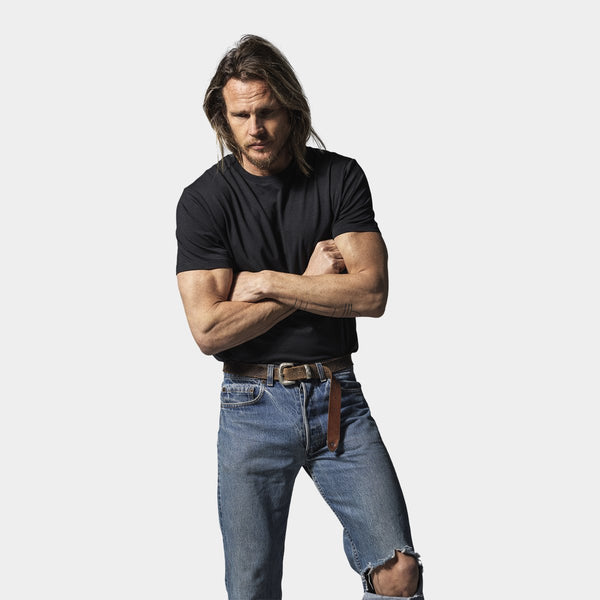 Sort bambus crew neck T-shirt    Resteröds