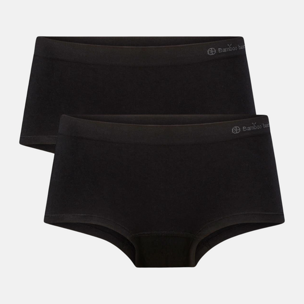 Sophie bamboo hipsters with narrow elastic edge - black 2 pack