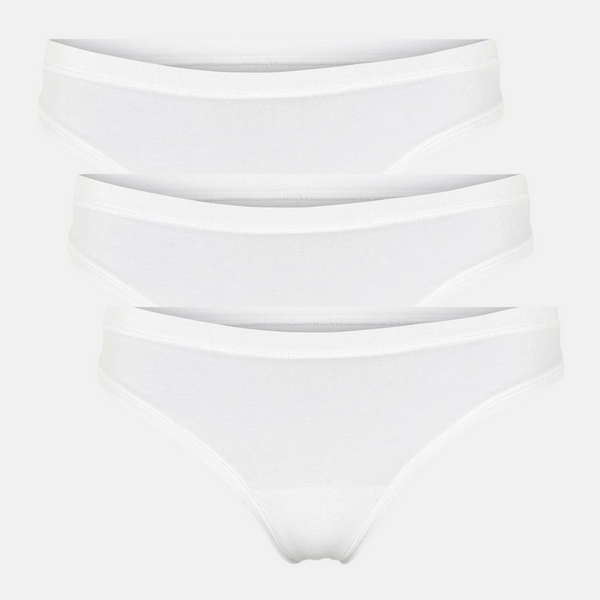 3 pack white bamboo g-string panties