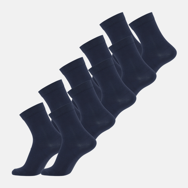 10 pairs of navy bamboo socks