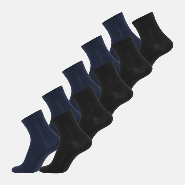 10 pairs of bamboo socks low cut black/navy