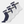 6 pairs of bamboo tennis socks white with black stripes/navy with white stripes