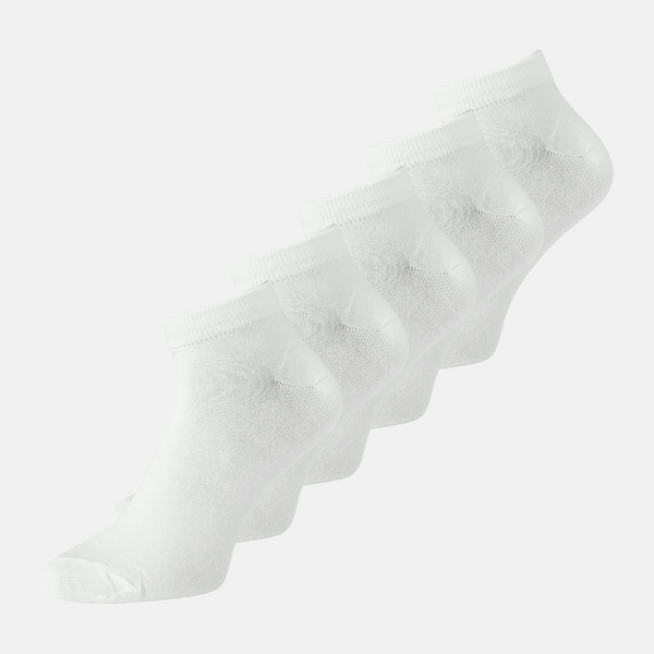 JACBASIC Bamboo ankle socks white 5 pack