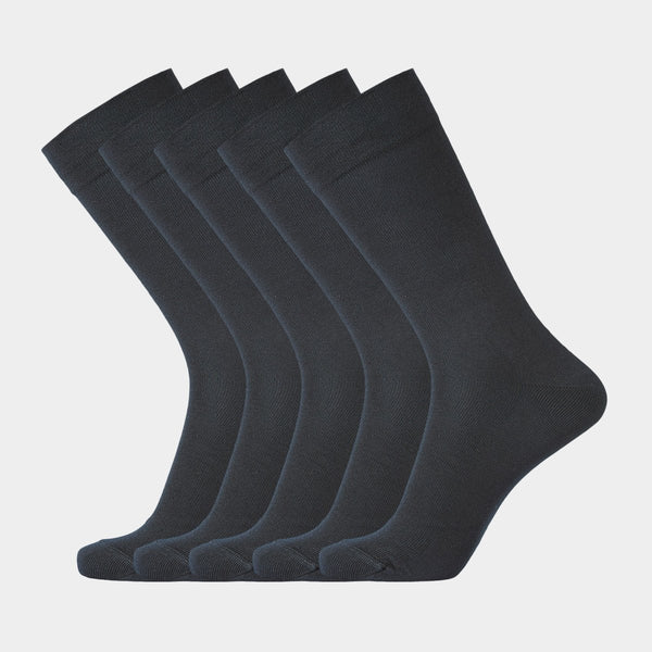 5 pairs navy Bamboo Socks Without Elastic