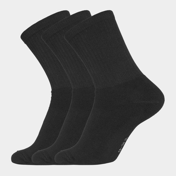 3 pairs of black bamboo tennis socks