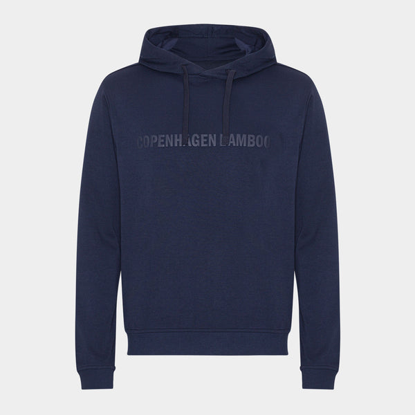 Navy bamboo hoodie jogging set with logo