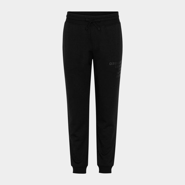 Black bamboo hoodie jogging set with logo