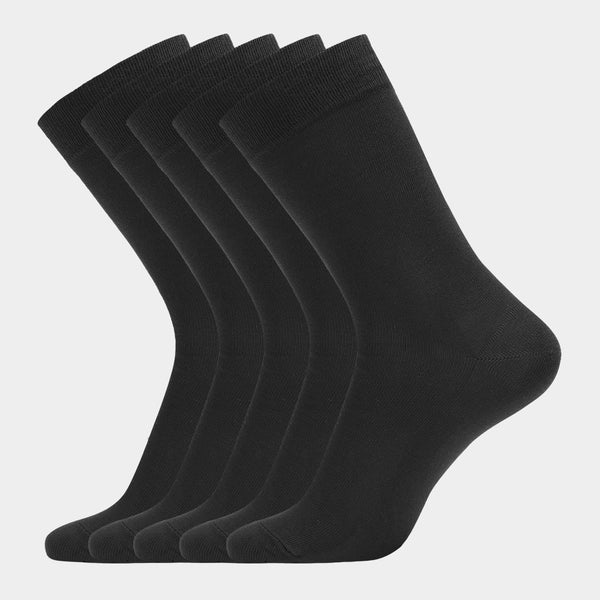 5 pairs of black bamboo socks