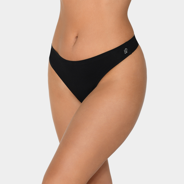 3 pack Bamboo G-string - black