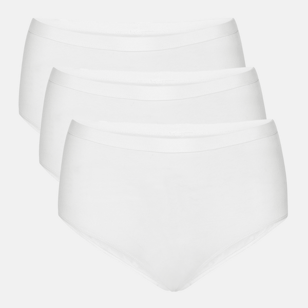 White bamboo maxi panties - 3 pack